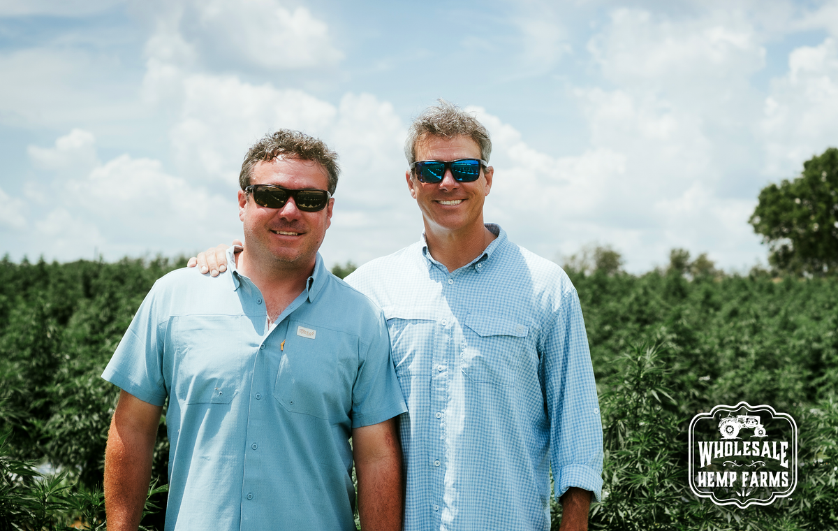 Hemp farming operation in rural Kentucky during growing season