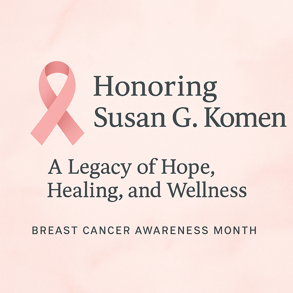 Pink awareness ribbon with hemp leaf symbolizing healing and strength