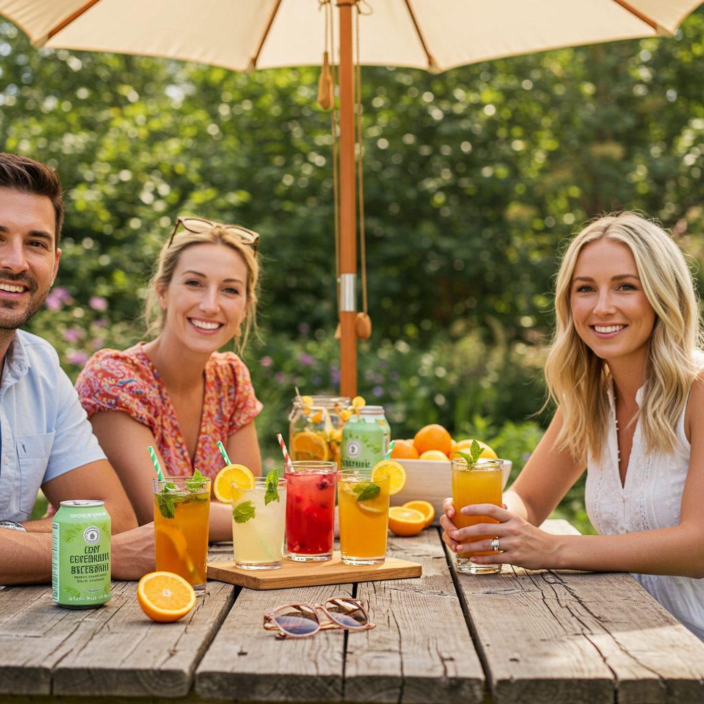 Cold-pressed hemp beverage in glass with ice and fresh natural ingredients