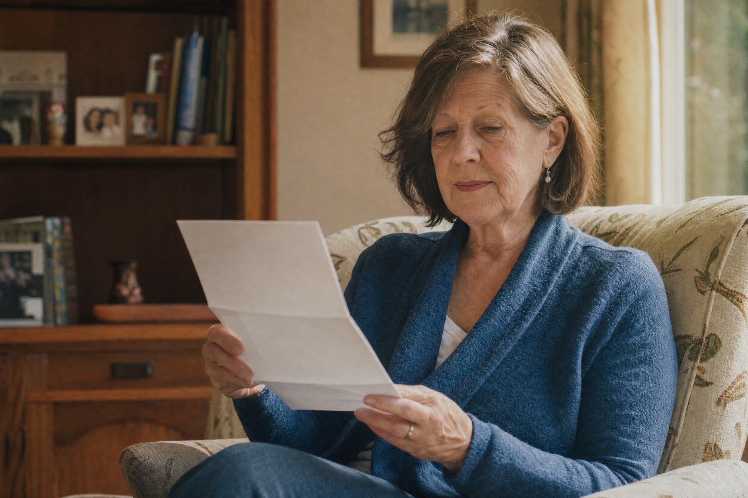 Senior woman reading about her Medicare ACO REACH coverage options for CBD at home