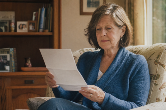 Senior woman reading about her Medicare ACO REACH coverage options for CBD at home