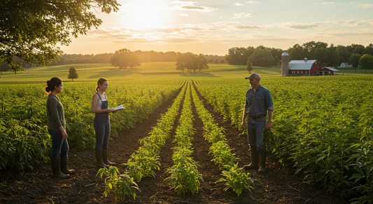 USDA Organic certification seal with hemp plant on official documentation