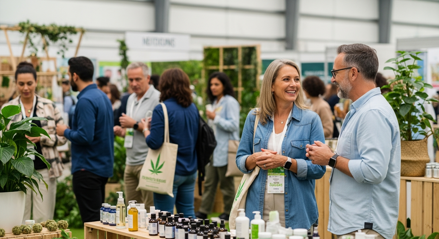 Smartphone displaying engaged hemp community on social media feed