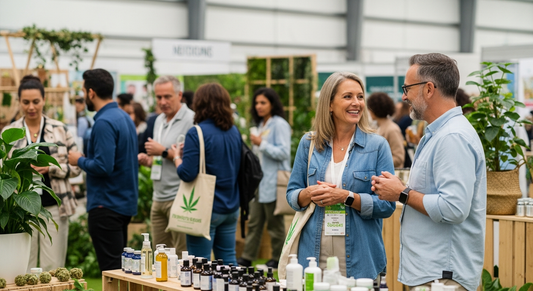 Smartphone displaying engaged hemp community on social media feed