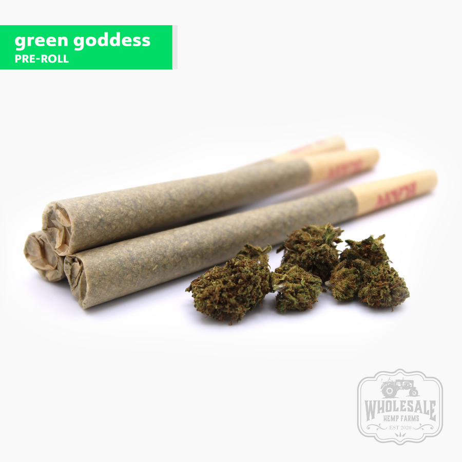 Green Goddess Hybrid 1g Hemp Pre-Roll - Full Size