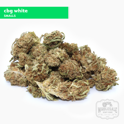CBG White Smalls — CBD hemp flower smalls grown on USDA Organic Kentucky farm | Wholesale Hemp Farms