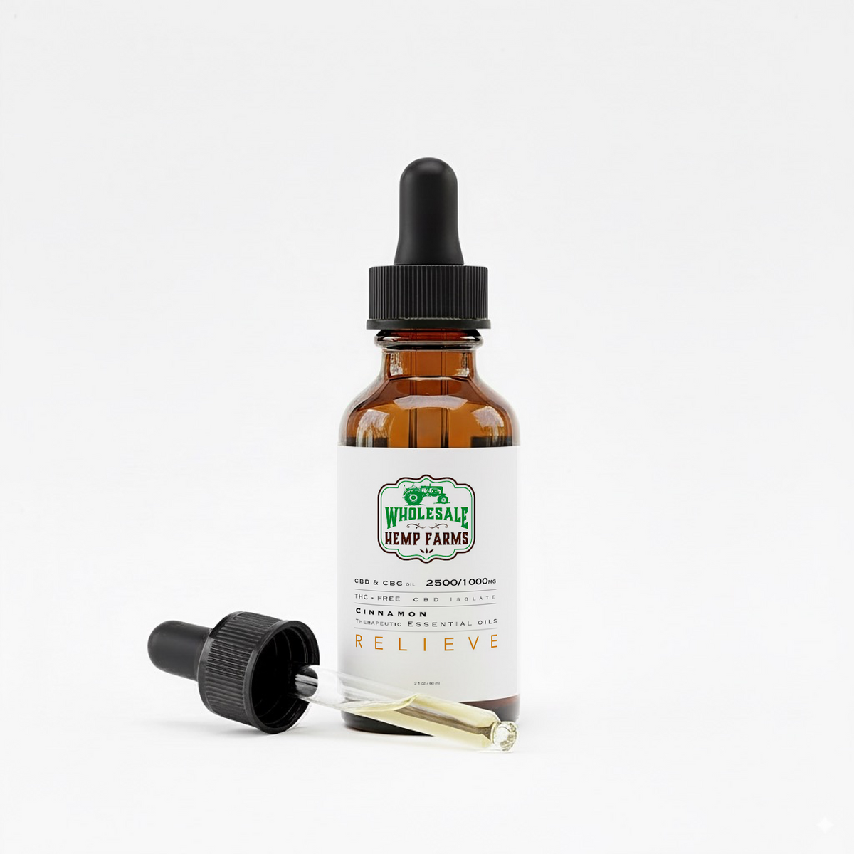 THC-free CBD and CBG oil, a broad spectrum tincture made with hemp grown organically on our Kentucky farm